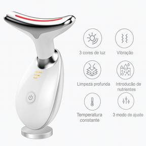Massageador e Lifting Facial e Pescoço com LED
