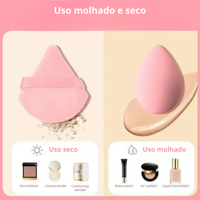 Esponjas para Maquiagem "Beauty Puff" - acabamento profissional