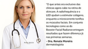 Booster Facial Radiance – Tecnologia RF, EMS, LED e Ultrassom em um só aparelho