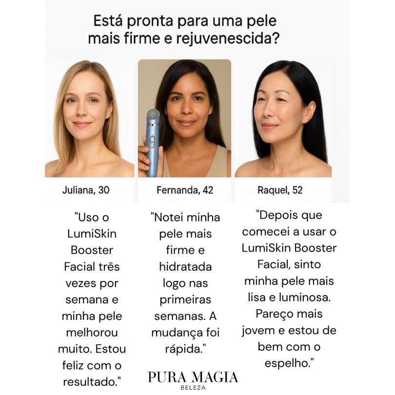 Booster Facial Radiance – Tecnologia RF, EMS, LED e Ultrassom em um só aparelho