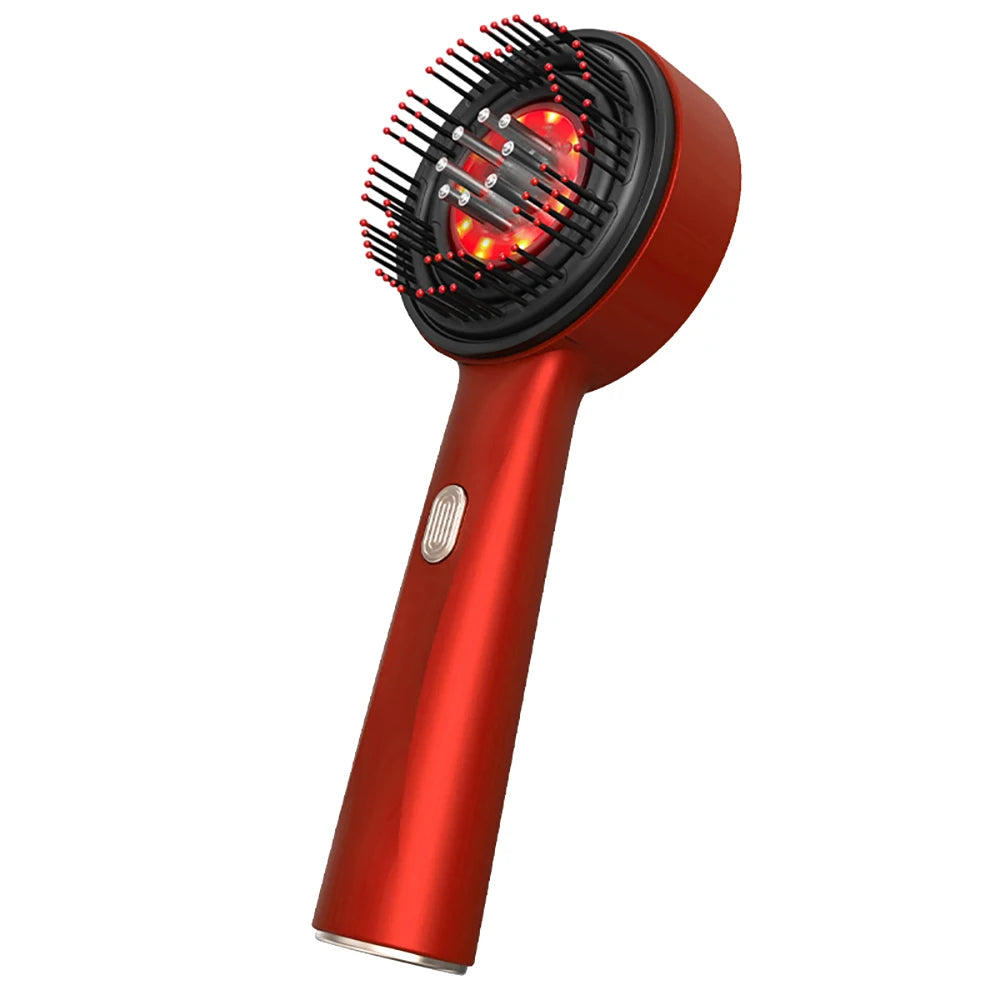 Pente Massageador Capilar com Luz Vermelha - antiqueda e crescimento