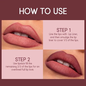 Kit USHAS Batom e Lápis Labial Matte - Definição e Cor para Lábios Incríveis