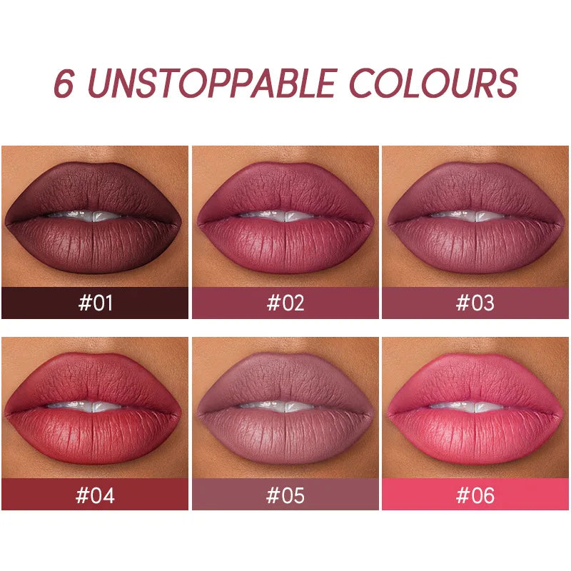 Kit USHAS Batom e Lápis Labial Matte - Definição e Cor para Lábios Incríveis