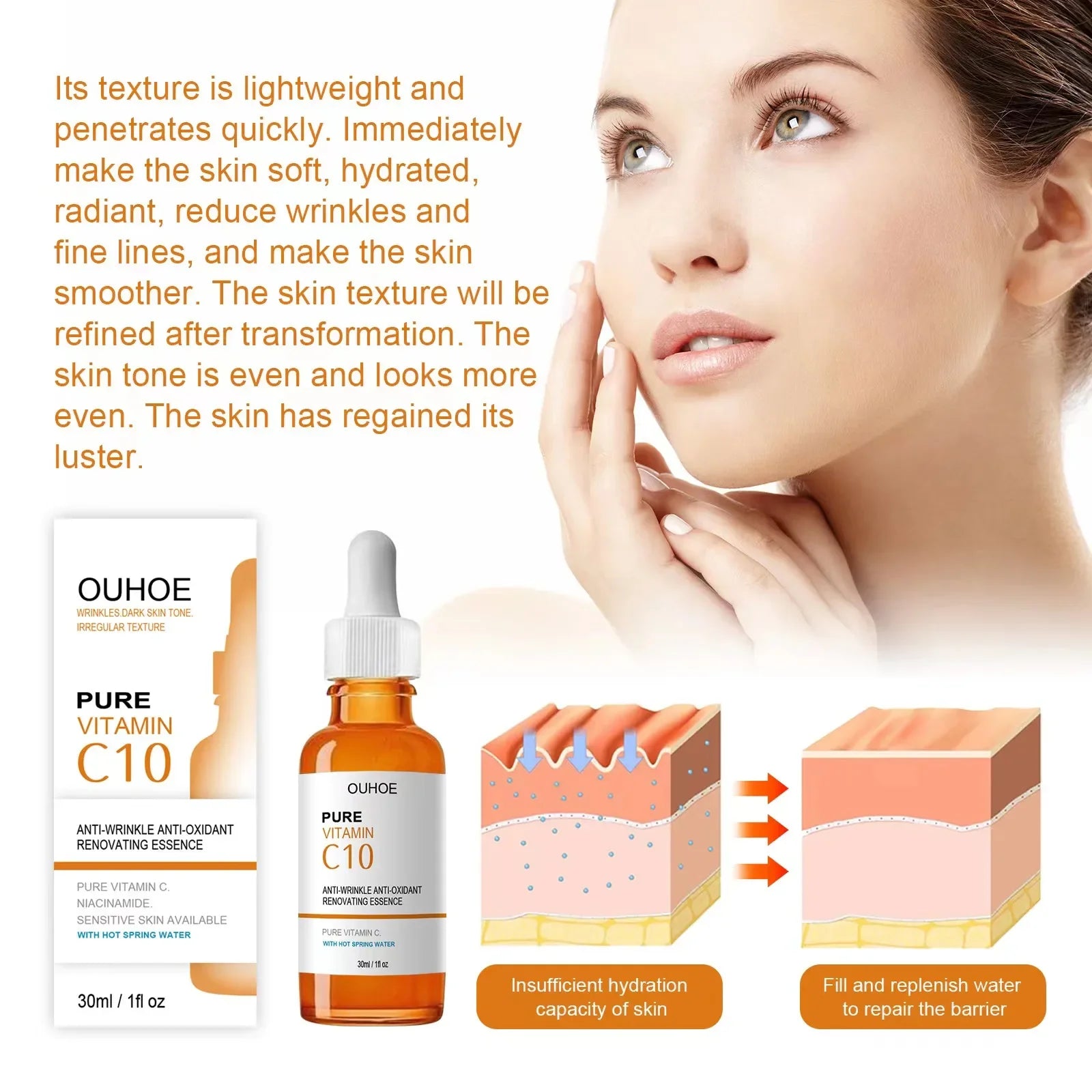 Sérum de Vitamina C da OUHOE: A Magia da Juventude para Sua Pele!
