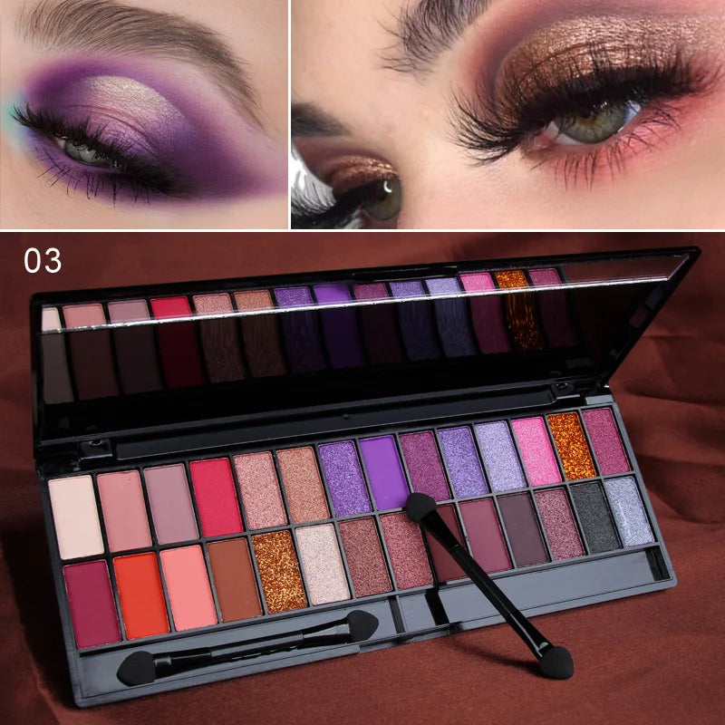 Paletas de Sombras 28 Cores – Foscas e Peroladas para Makes Incríveis!