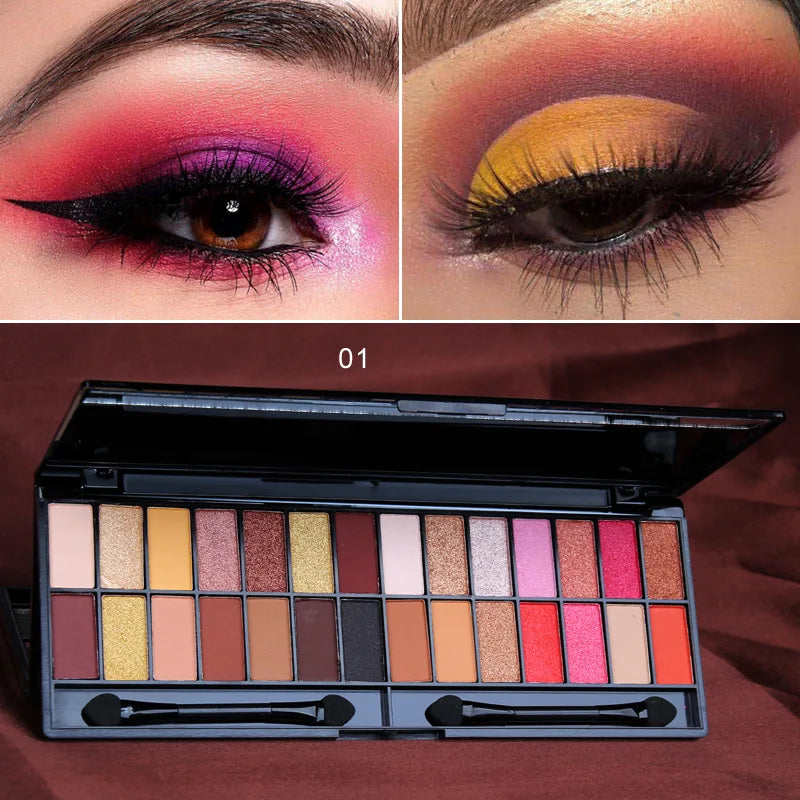 Paletas de Sombras 28 Cores – Foscas e Peroladas para Makes Incríveis!