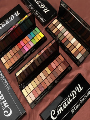 Paletas de Sombras 28 Cores – Foscas e Peroladas para Makes Incríveis!
