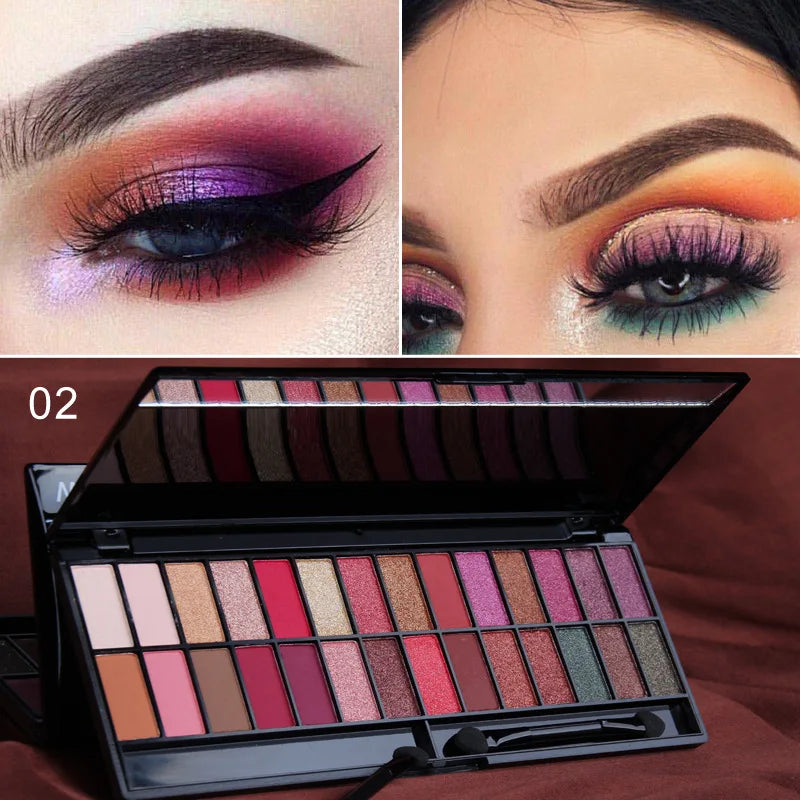 Paletas de Sombras 28 Cores – Foscas e Peroladas para Makes Incríveis!
