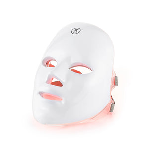 Máscara Facial LED 7 Cores para rejuvenescimento, tratamento antiacne e antirrugas.