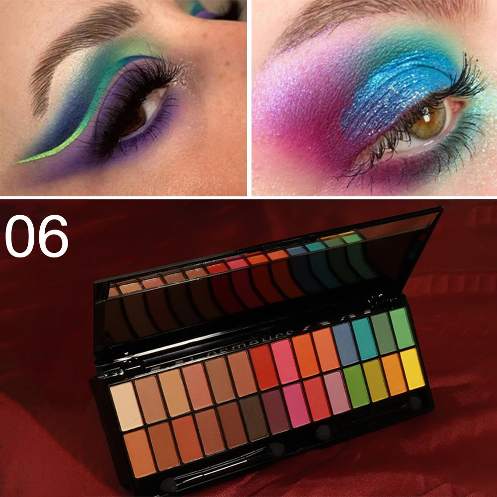 Paletas de Sombras 28 Cores – Foscas e Peroladas para Makes Incríveis!
