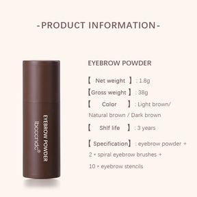 Kit de Sobrancelhas à Prova d'Água - 3 Cores e Longa Duração